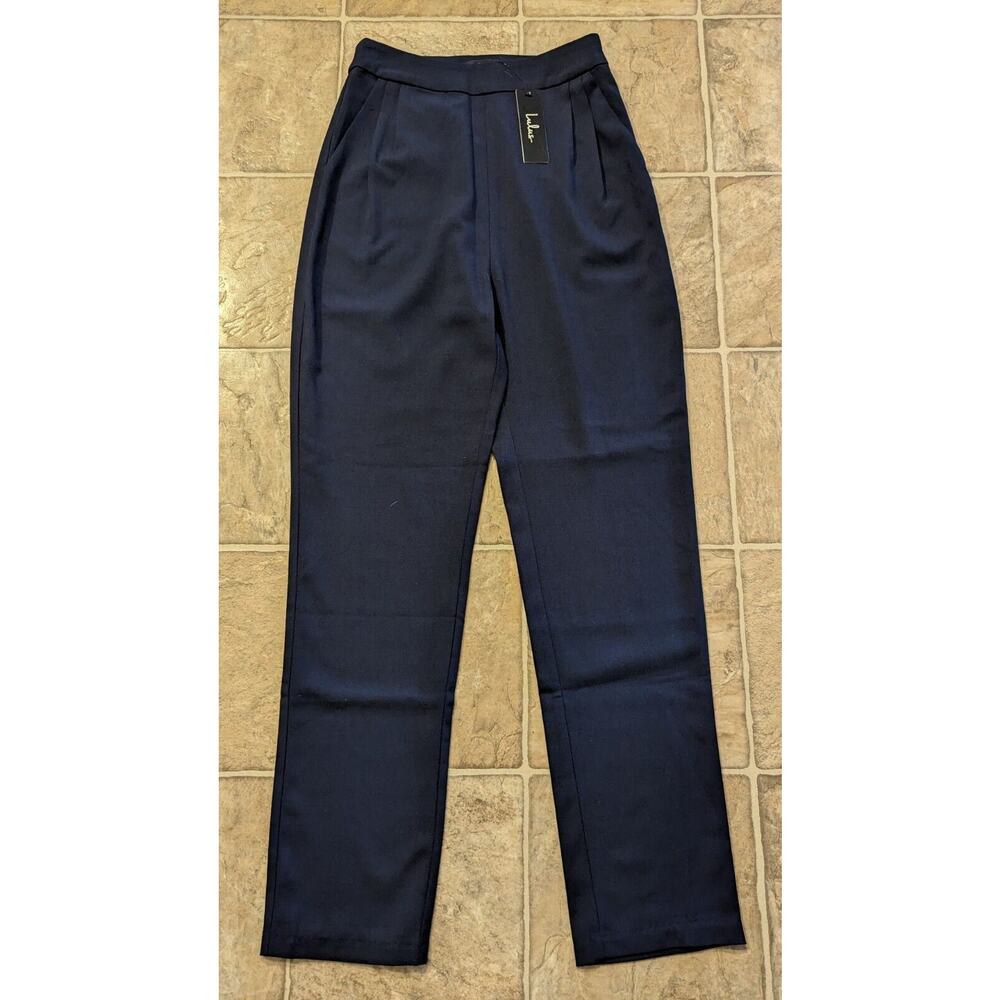 Like New Lulu's Navy Wide Leg Dress Pants